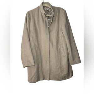 Andree By Unit Crème Long Coat in  Herringbone Size L